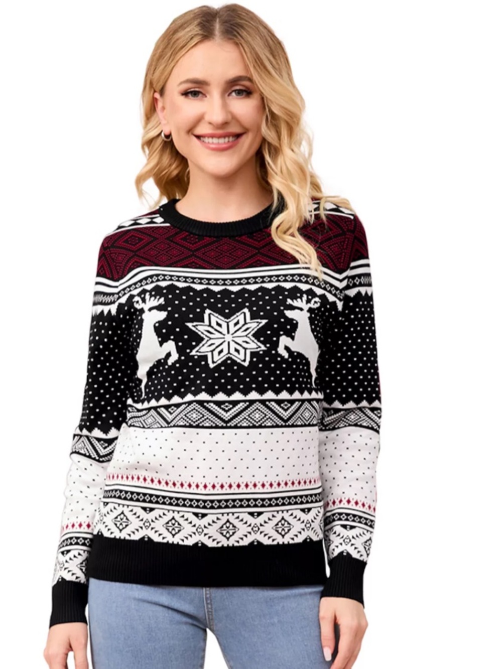 Black & White Patterned  unisex Sweater